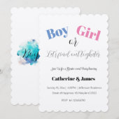 Jongen of meisje, wat zal het geslacht onthullen? kaart (Voorkant / Achterkant)