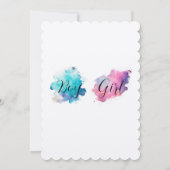 Jongen of meisje, wat zal het geslacht onthullen? kaart (Achterkant)