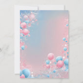 Jongen of Meisje Waterverf Baby Gender Reveal Kaart (Achterkant)