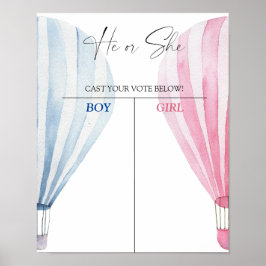 Jongen of meisje we weten geslacht openbaren grafi poster