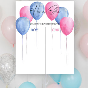 Jongen of meisje we weten geslacht openbaren grafi poster