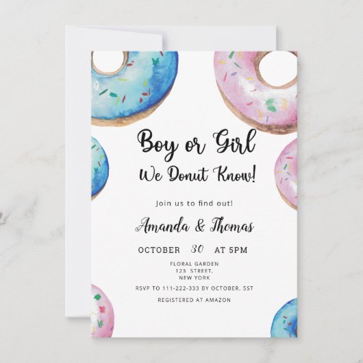 Jongen of Meisje! We weten het. Geslacht openbaar  Kaart (Voorkant)