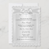 Jongen of meisje White Lace Cross Baptism Christen Kaart (Voorkant)