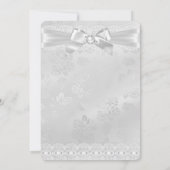 Jongen of meisje White Lace Cross Baptism Christen Kaart (Achterkant)