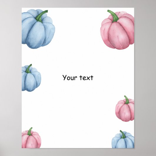 Jongen of meisje wij PUMPKIN geslacht onthullen uw Poster (Voorkant)