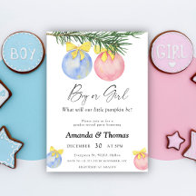 Jongen of meisje - Winterfeest - Geslacht onthulle