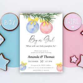 Jongen of meisje - Winterfeest - Geslacht onthulle Kaart