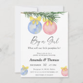 Jongen of meisje - Winterfeest - Geslacht onthulle Kaart (Voorkant)