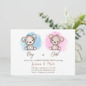 Jongen of meisjes Beer Genderkwesties onthullen pa Kaart (Staand voorkant)