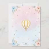 Jongen of meisjes die warme luchtballon gebruiken kaart (Achterkant)