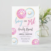 Jongen of meisjes Donut Gender onthullen Kaart (Staand voorkant)