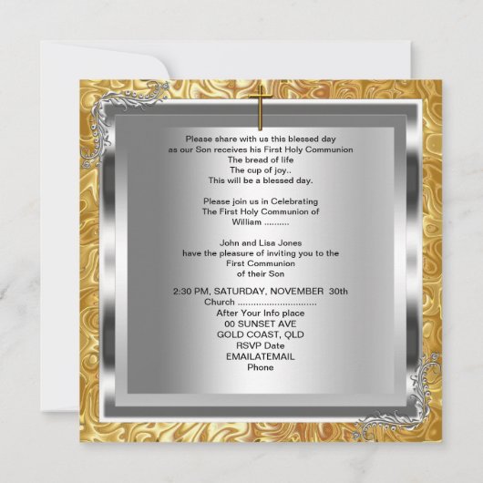 Jongen of meisjes Eerste 1e Heilige Communistische Kaart (Achterkant)