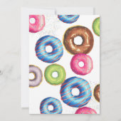 Jongen of meisjes Genderfeest Uitnodigen, donuts Kaart (Achterkant)