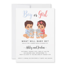 Jongen of meisjes Genderuitnodiging onthullen