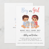 Jongen of meisjes Genderuitnodiging onthullen Kaart (Voorkant / Achterkant)