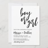 Jongen of meisjes Genderuitnodiging onthullen Kaart (Voorkant)