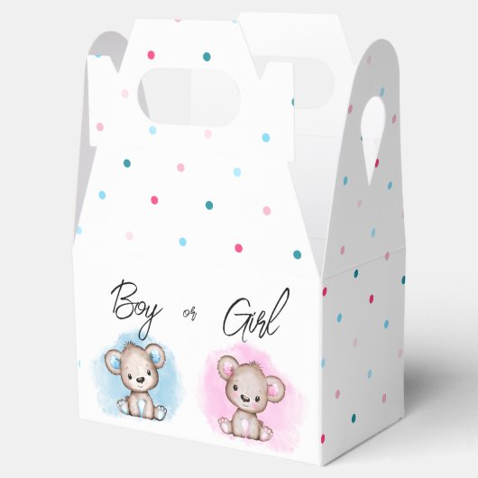 Jongen of meisjes Geslachtsfeest Bedankdoosjes (Geopend)