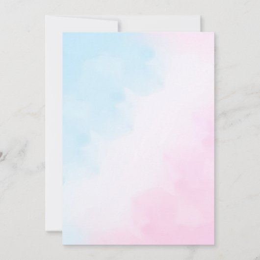 Jongen of meisjes Geslachtsfeest Kaart (Achterkant)