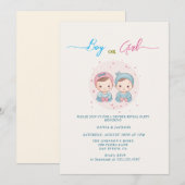 Jongen of meisjes Geslachtsfeest Kaart (Voorkant / Achterkant)