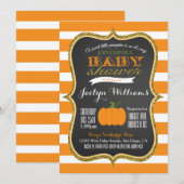 Jongen of meisjes Herfst Pumpkin Baby shower Uitno Kaart (Voorkant / Achterkant)