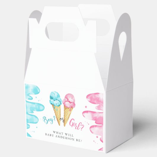 Jongen of meisjes Ice Cream Geslacht Partij Bedankdoosjes (Geopend)