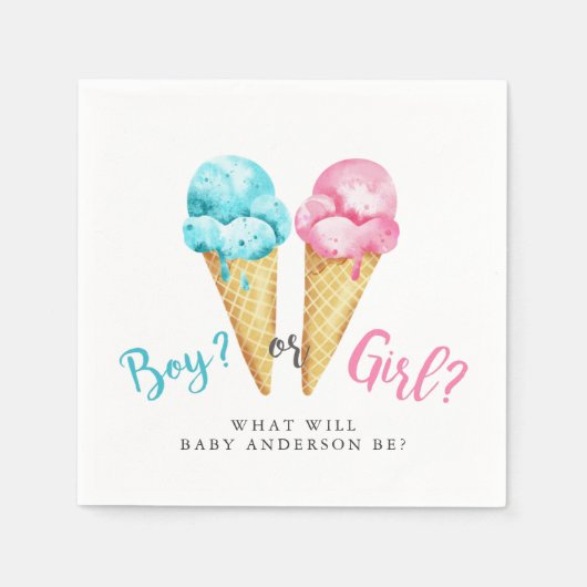 Jongen of meisjes IJscream Servet (Voorkant)