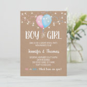 Jongen of meisjes kaart (Staand voorkant)