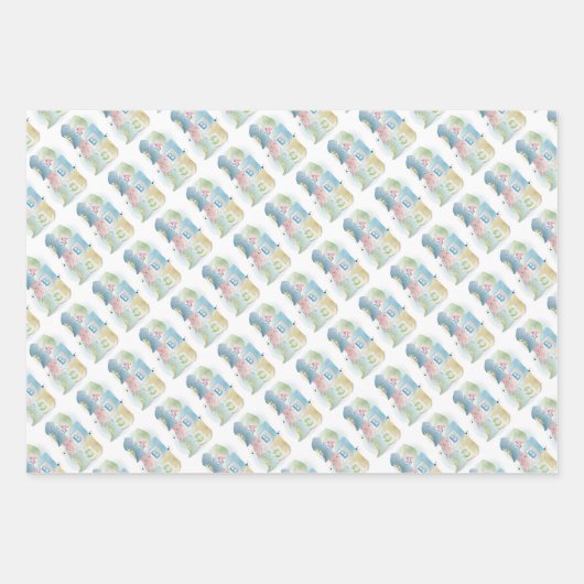 Jongen of meisjes met Baby Dinosaurs Inpakpapier Vel (Voorkant 3)