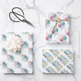 Jongen of meisjes met Baby Dinosaurs Inpakpapier Vel