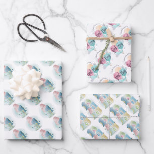 Jongen of meisjes met Baby Dinosaurs Inpakpapier Vel