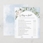 Jongen of meisjes met een blauw Baby shower (Voorkant / Achterkant)