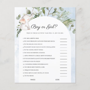 Jongen of meisjes met een blauw Baby shower