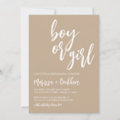 Jongen of meisjes Neutral Tan Gender Reopenbaart u Kaart (Voorkant)