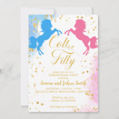 Jongen of meisjes roze blauw geslacht onthullen kaart (Voorkant)