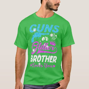 Jongen of meisjes roze of blauwe broeder houden va t-shirt