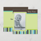 Jongen of meisjes Stripe Kaart (Voorkant / Achterkant)