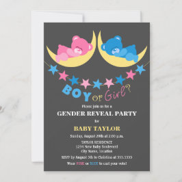 Jongen of meisjes Teddy bears Gender Reopenbaart f Kaart