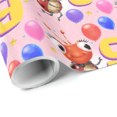 Jongen of meisjes van 9 jaar oud Ladybug inpakken  Cadeaupapier (Rol Hoek)