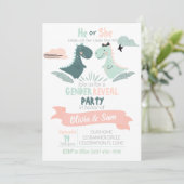 Jongen of meisjes Waterverf Dinosaur onthullen Kaart (Staand voorkant)