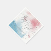 Jongen of meisjes Waterverf Genderfeest Servet (Hoek)