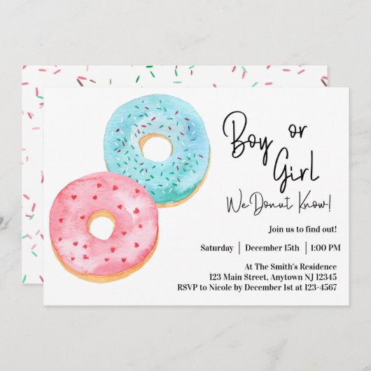 Jongen of meisjes, we weten het. Geslacht openbaar Kaart (Voorkant / Achterkant)