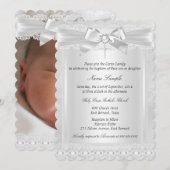 Jongen of meisjes White Lace Cross Baptism Foto Kaart (Voorkant / Achterkant)