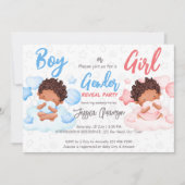 Jongen- of meisjesgeslacht onthullen partijuitnodi kaart (Voorkant)