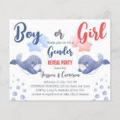 Jongen- of meisjeswalvis onthullen budgetuitnodigi (Voorkant)