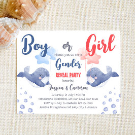 Jongen- of meisjeswalvis onthullen budgetuitnodigi