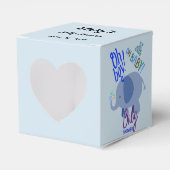 Jongen! Oh Baby! Blauw Baby shower met olifant Bedankdoosjes (Voorkant Zijde)