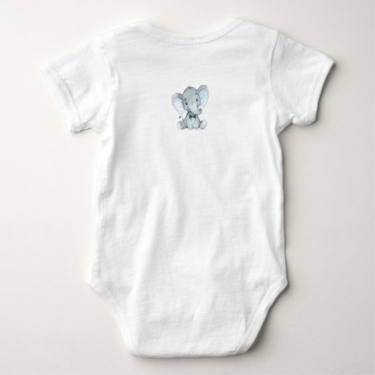 Jongen Olifant Baby Shirten Romper (Achterkant)