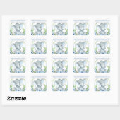 Jongen Olifant Baby Shower Favor Stickers (Vel)