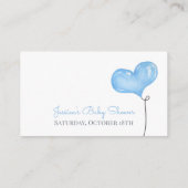 Jongen Olifant Baby shower Luier Raffle Informatiekaartje (Achterkant)