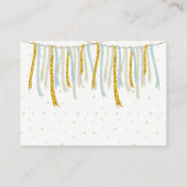 Jongen Olifant Baby shower Luier Raffle Informatiekaartje (Achterkant)